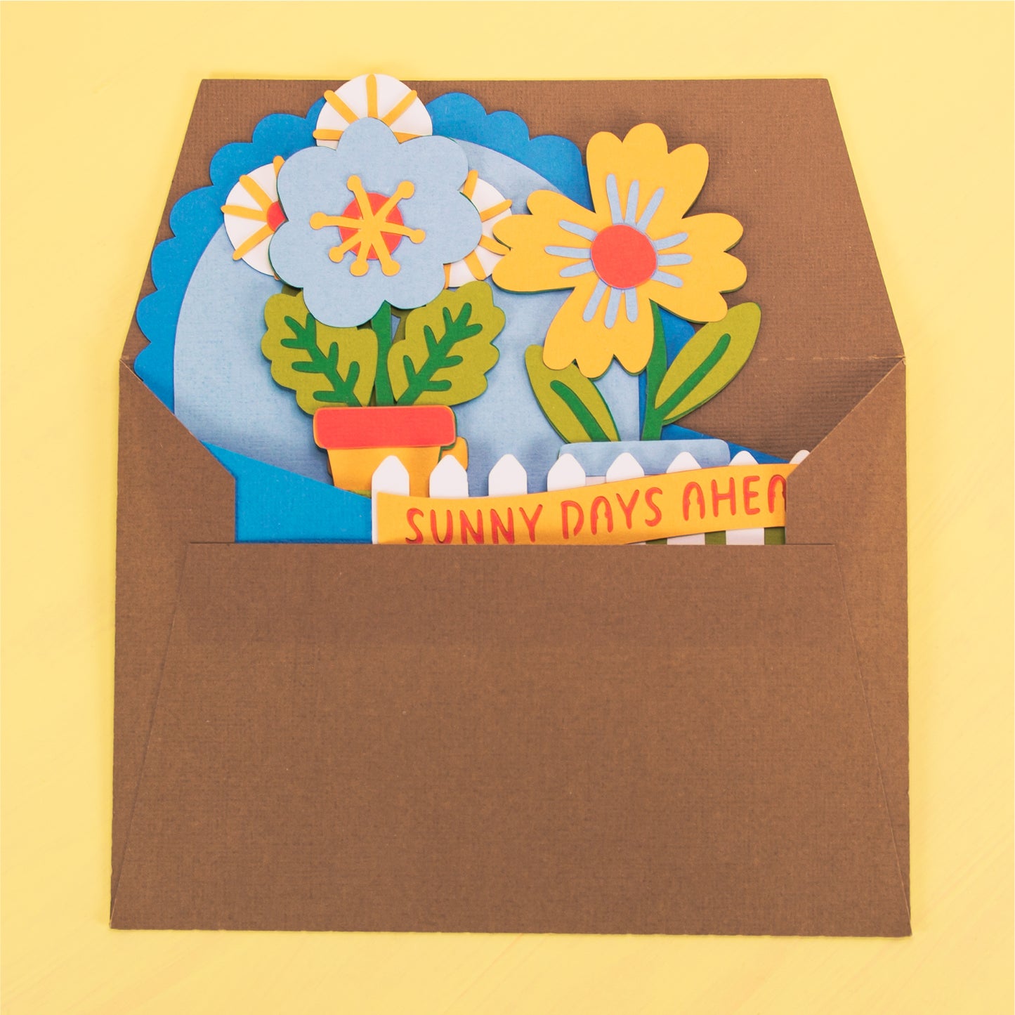 Mod Flower Card - 3D Card SVG