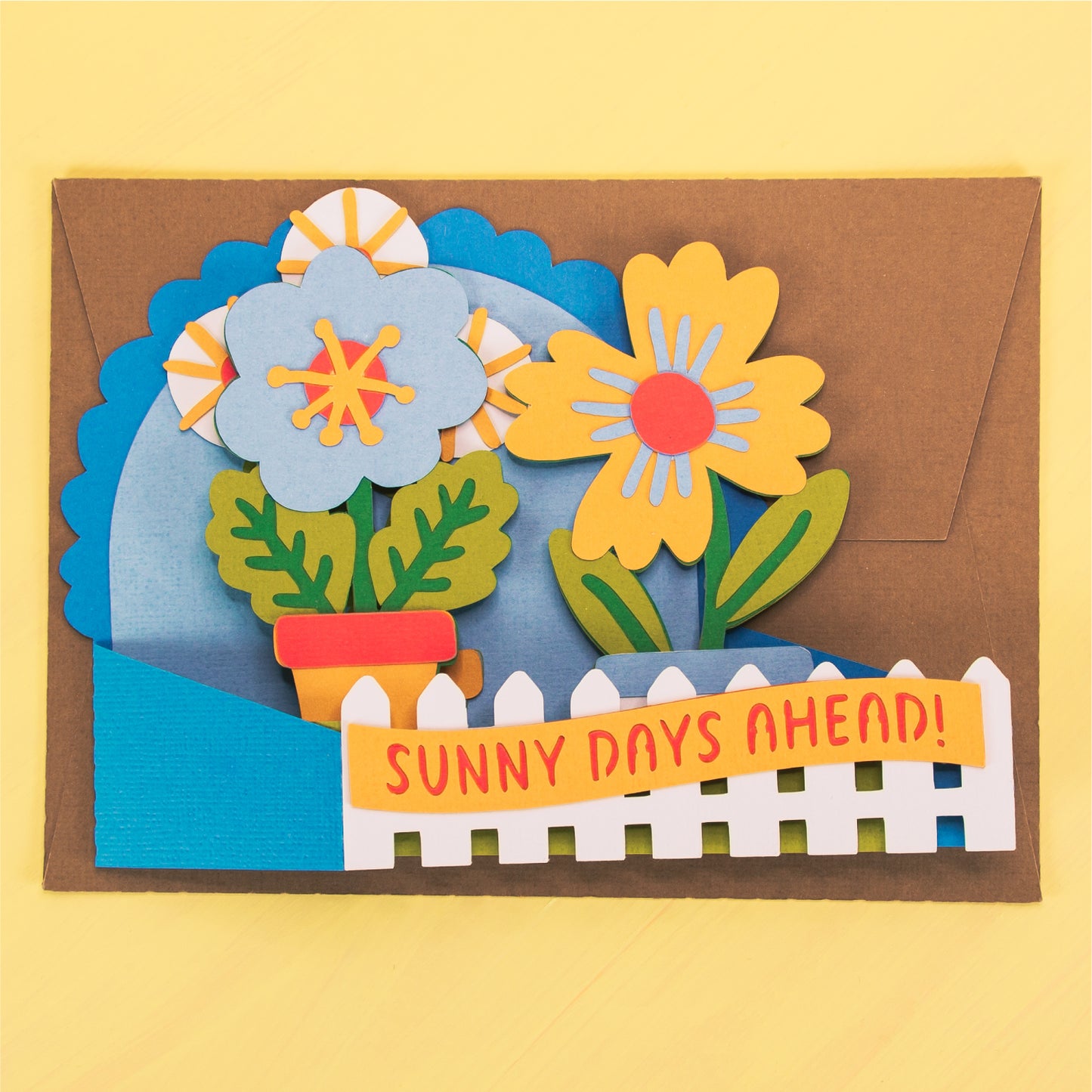Mod Flower Card - 3D Card SVG