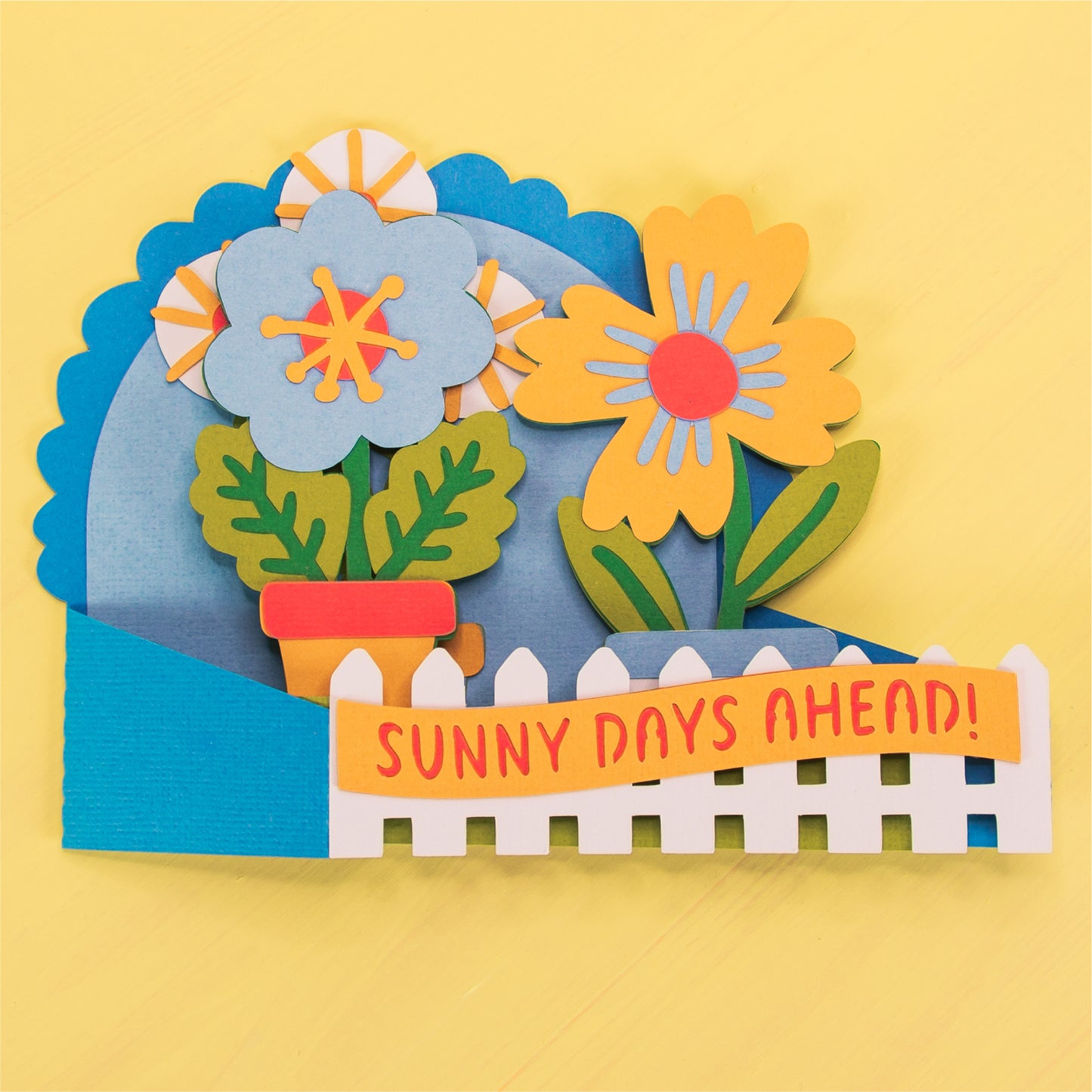 Mod Flower Card - 3D Card SVG