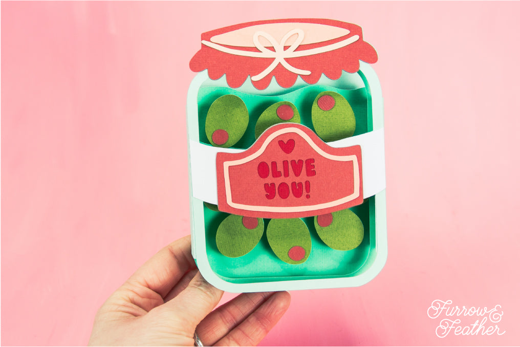 Olive You! - Punny Olive Jar SVG - Birthday Card SVG