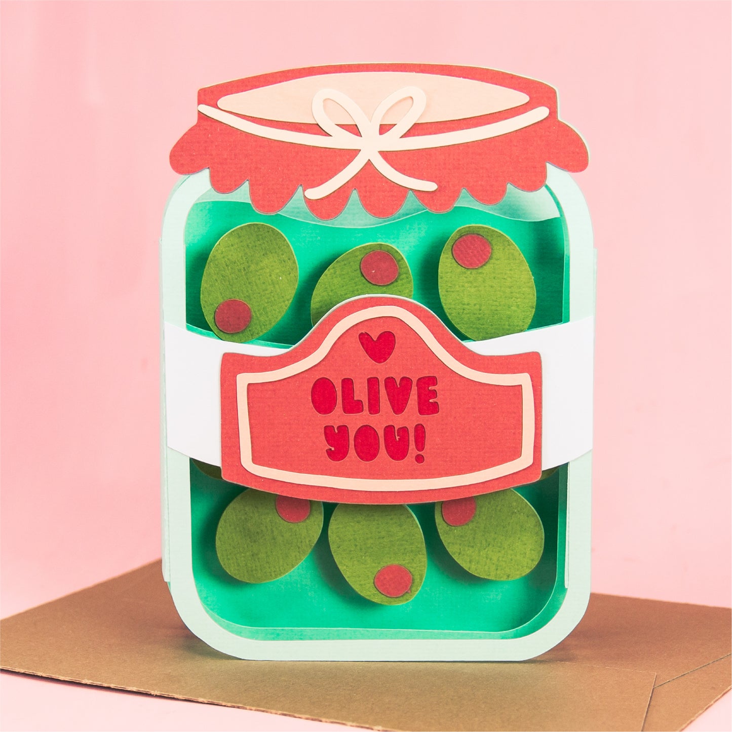 Olive You! - Punny Olive Jar SVG - Birthday Card SVG