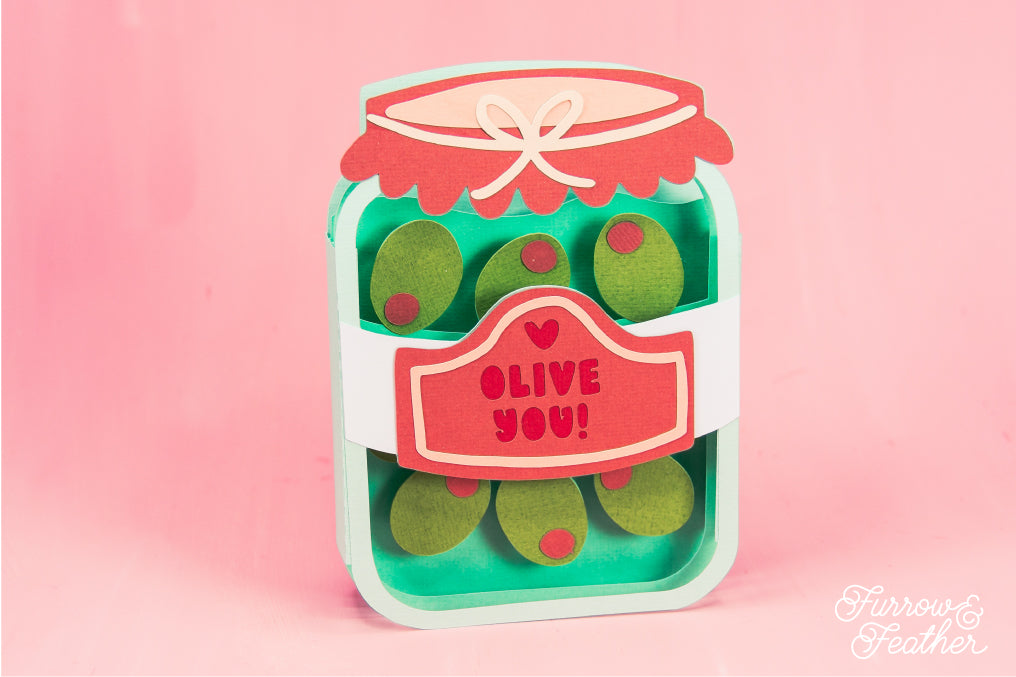 Olive You! - Punny Olive Jar SVG - Birthday Card SVG