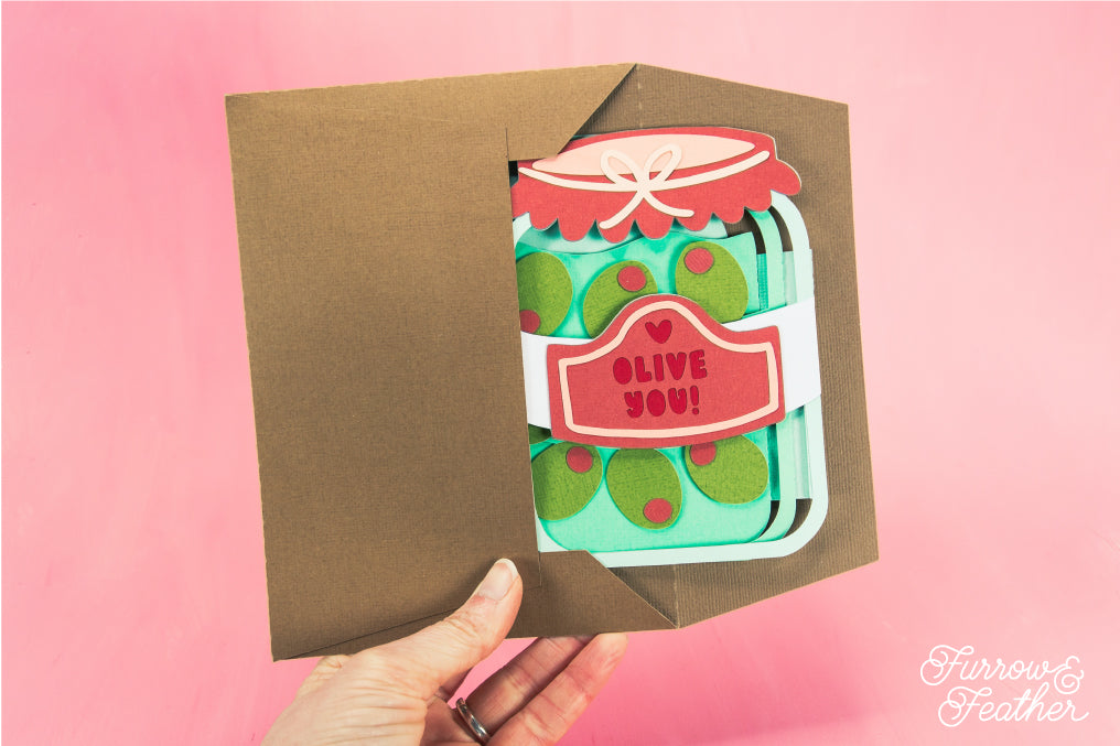 Olive You! - Punny Olive Jar SVG - Birthday Card SVG