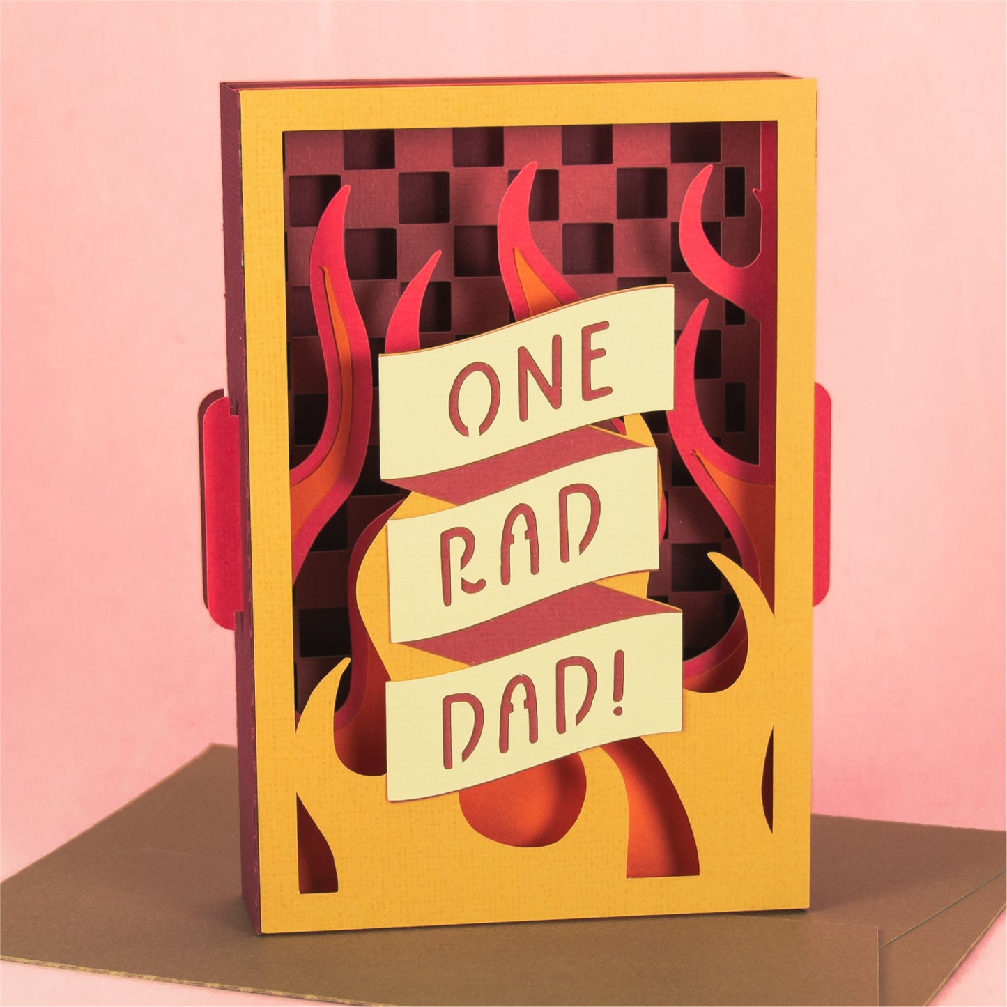 One Rad Dad Card - 3D Father's Day Card SVG