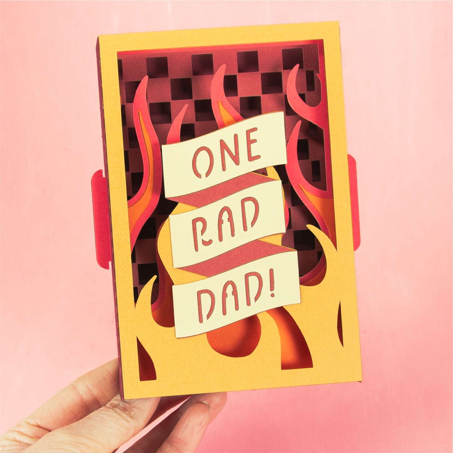 One Rad Dad Card - 3D Father's Day Card SVG
