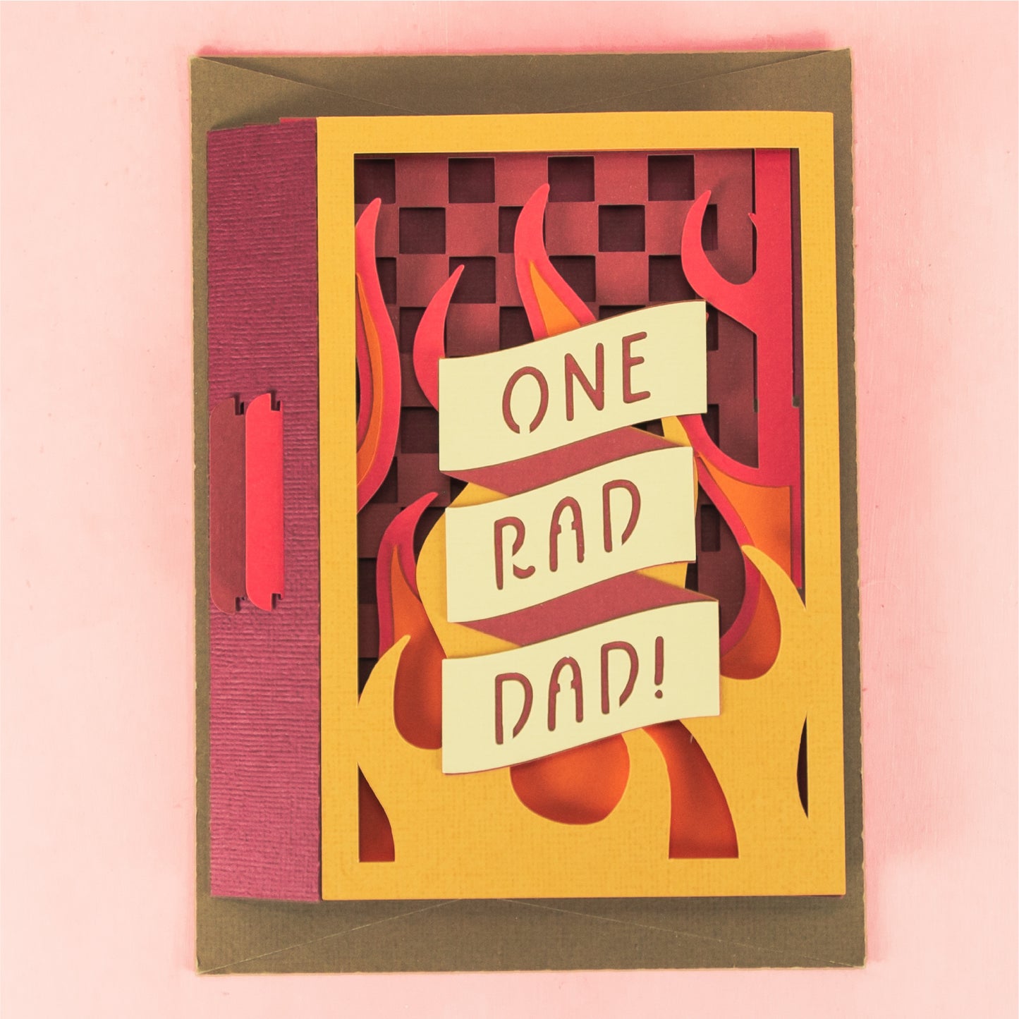 One Rad Dad Card - 3D Father's Day Card SVG
