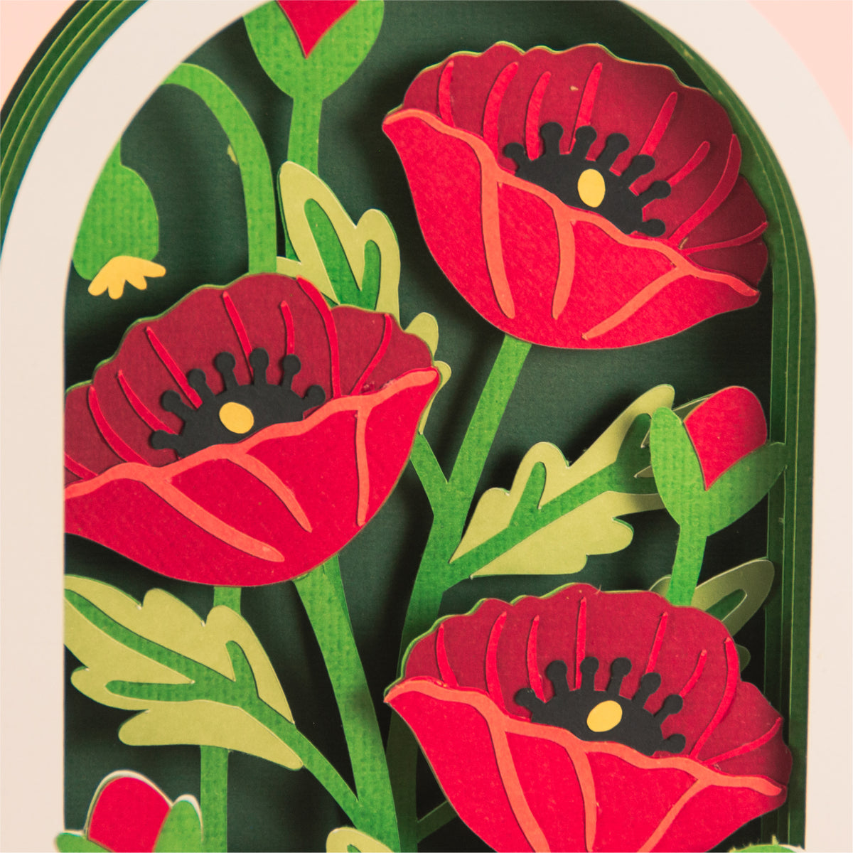 Poppy Birthday Card - 3D Floral Birthday Card SVG