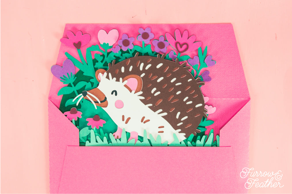 I Quilly Like You - Hedgehog Valentine's Day Card SVG