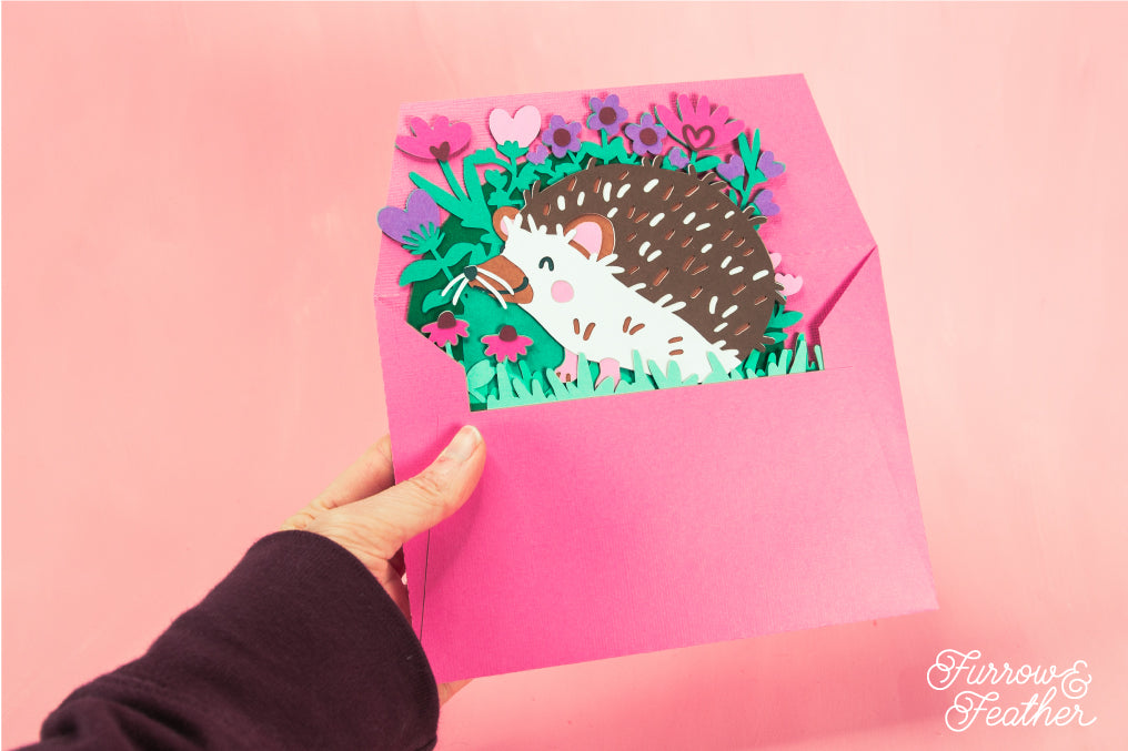 I Quilly Like You - Hedgehog Valentine's Day Card SVG