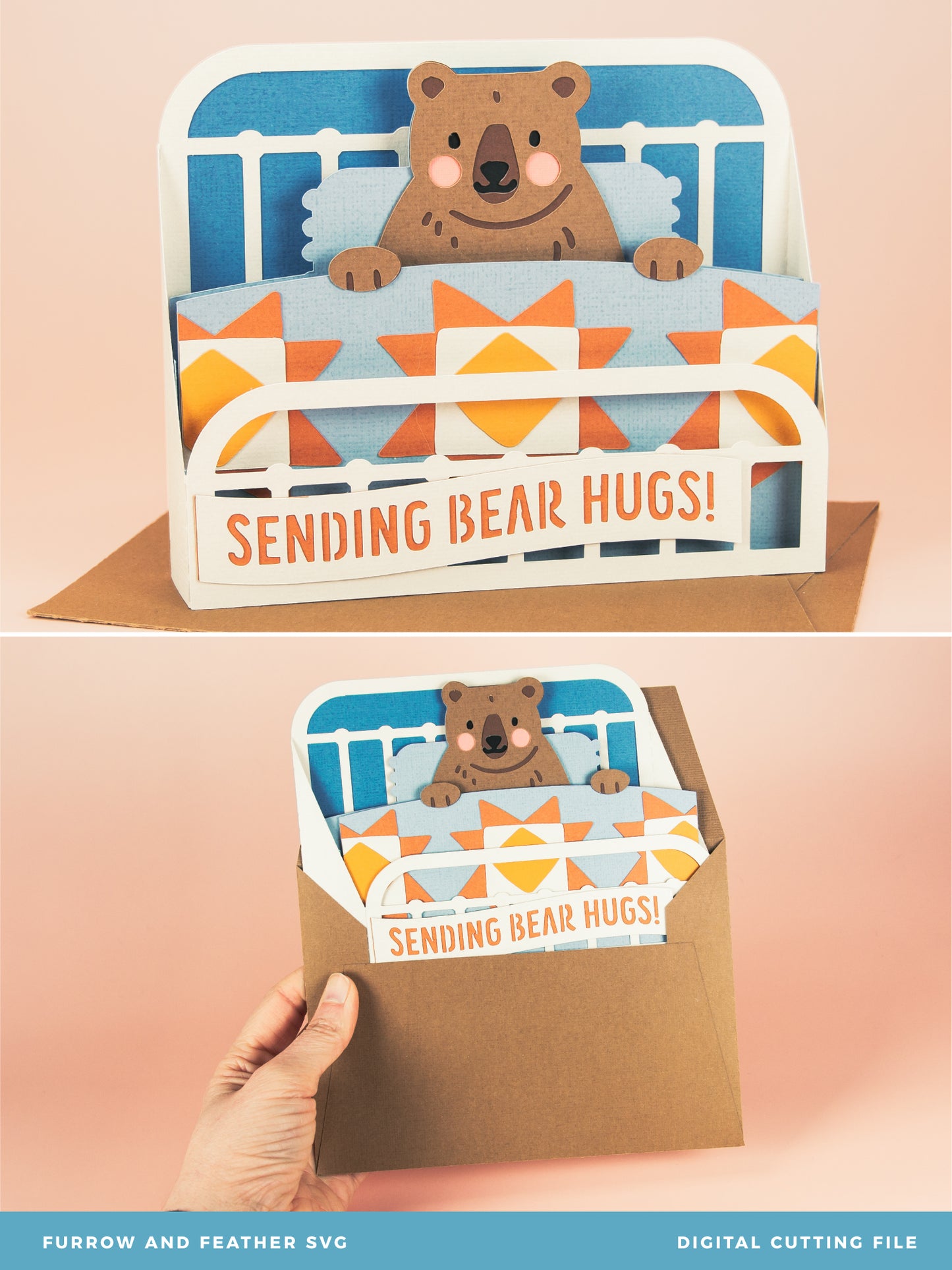 Sending Bear Hugs Card | Sympathy Card SVG