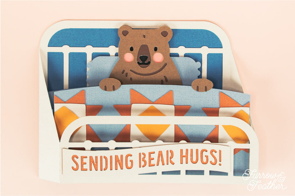 Sending Bear Hugs Card | Sympathy Card SVG