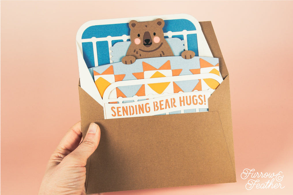 Sending Bear Hugs Card | Sympathy Card SVG