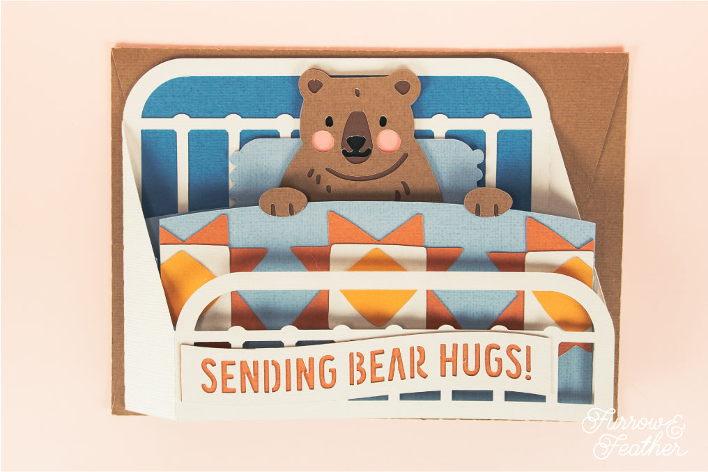 Sending Bear Hugs Card | Sympathy Card SVG