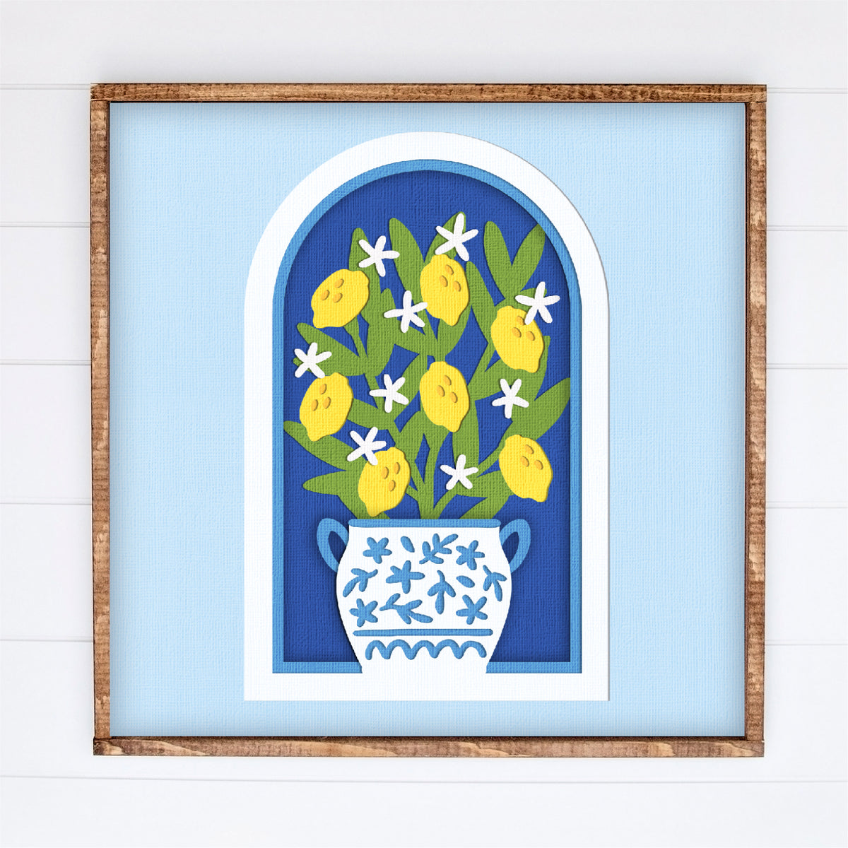Lemon Tree Shadow Box - 3D Summer Shadowbox SVG
