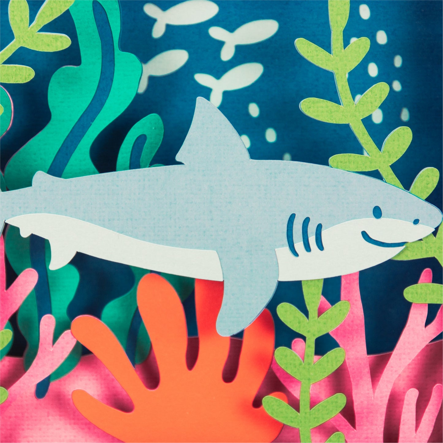 Ocean Shark Card - 3D Any Occasion Card SVG