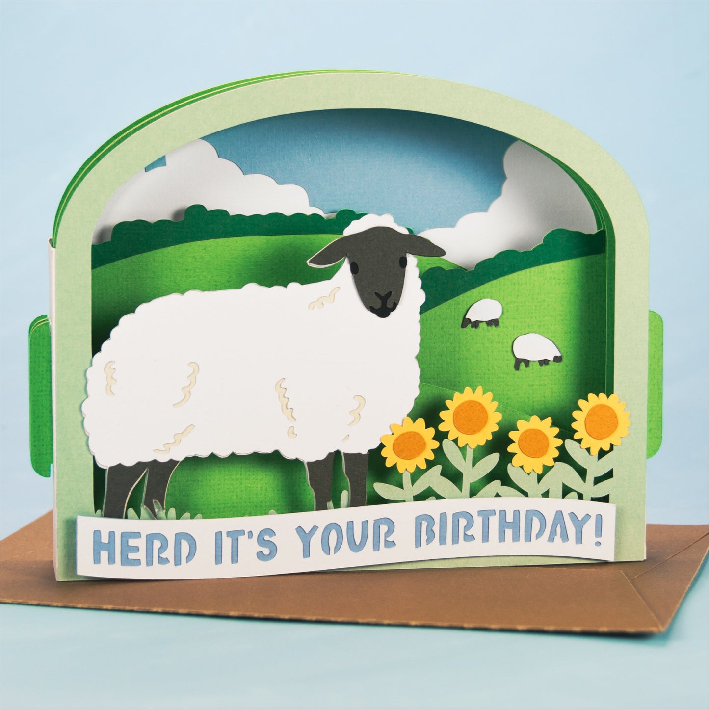 Sheep Card - 3D Card SVG