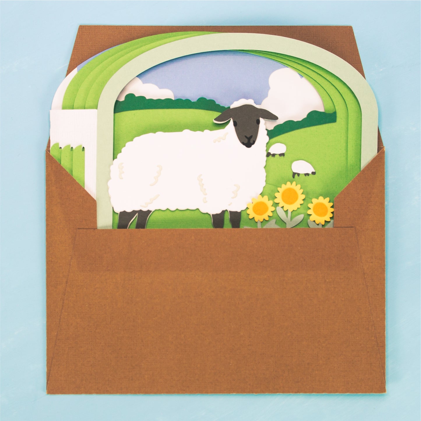 Sheep Card - 3D Card SVG