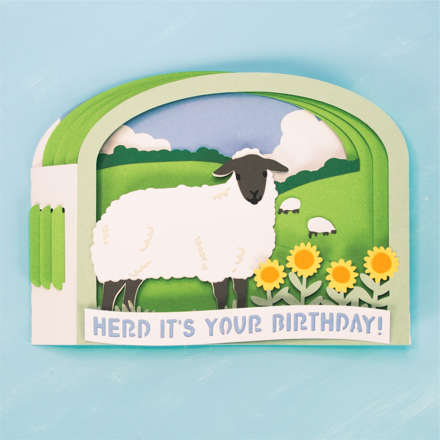Sheep Card - 3D Card SVG