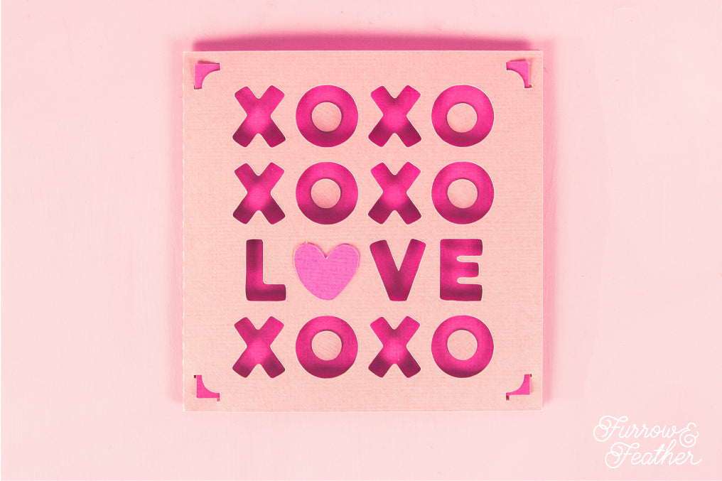 Simple XOXO Insert Card SVG - Valentine's Day SVG