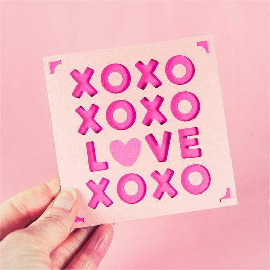 Simple XOXO Insert Card SVG - Valentine's Day SVG