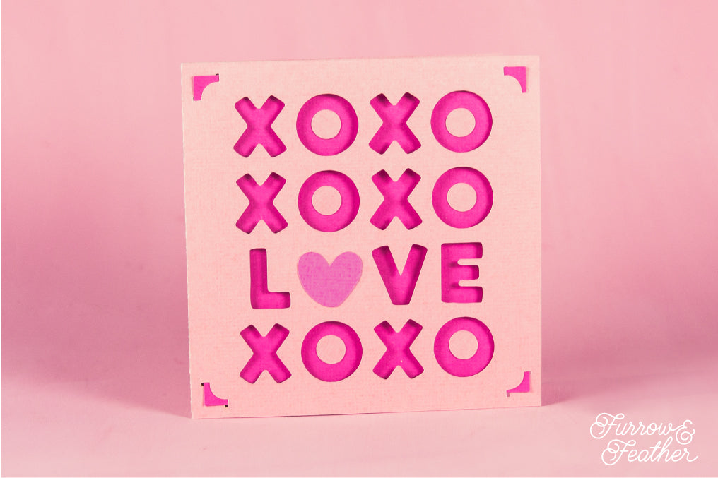 Simple XOXO Insert Card SVG - Valentine's Day SVG