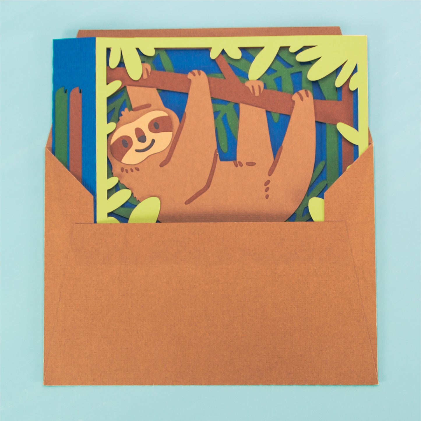 Sloth Card - 3D Sympathy Card SVG