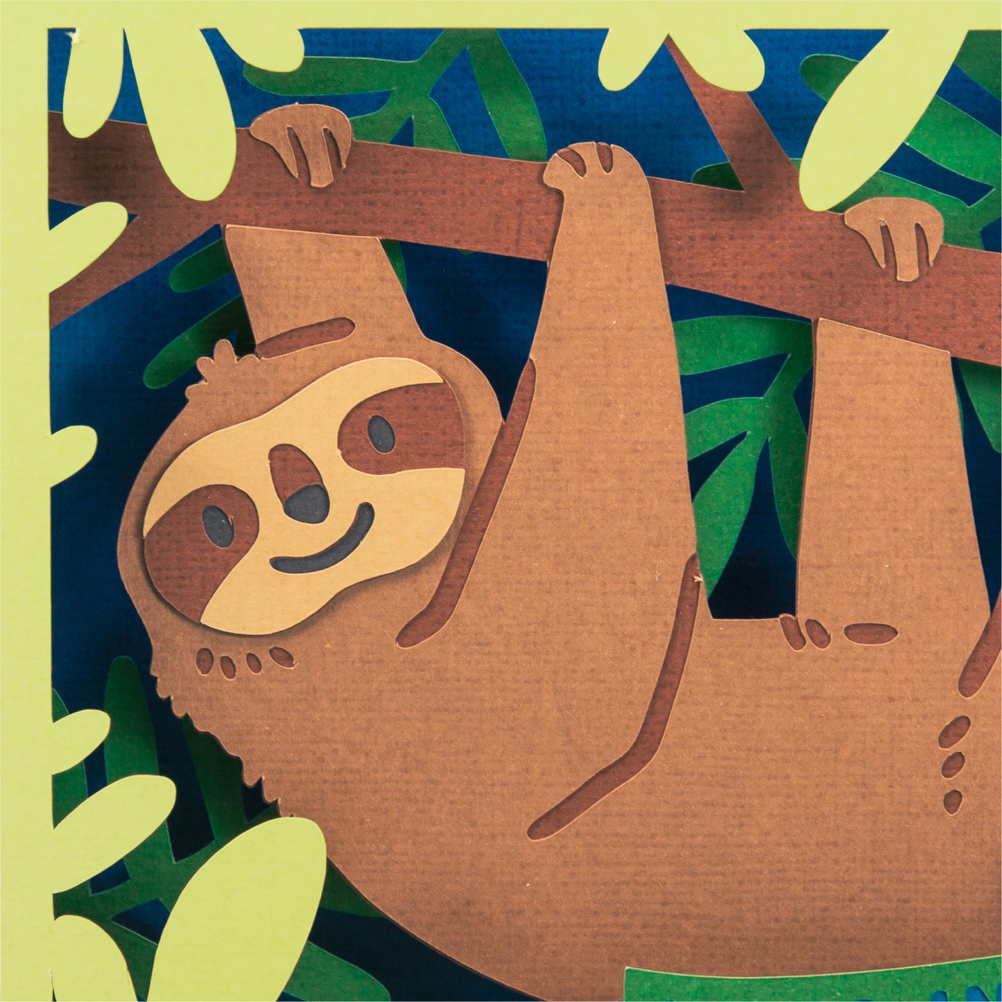 Sloth Card - 3D Sympathy Card SVG