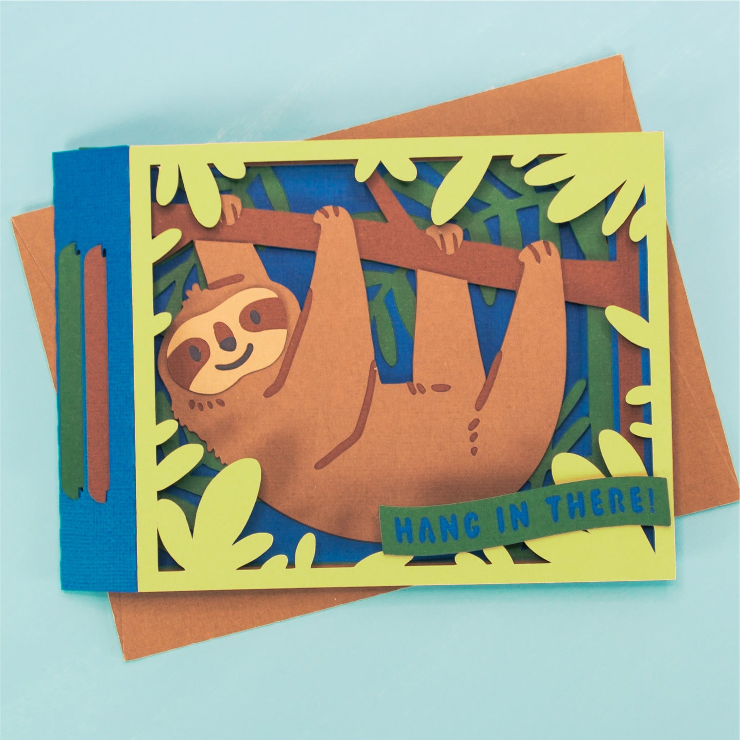 Sloth Card - 3D Sympathy Card SVG