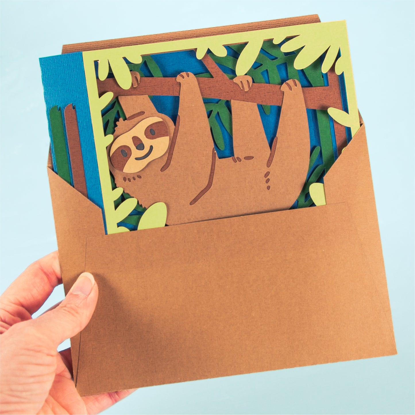 Sloth Card - 3D Sympathy Card SVG