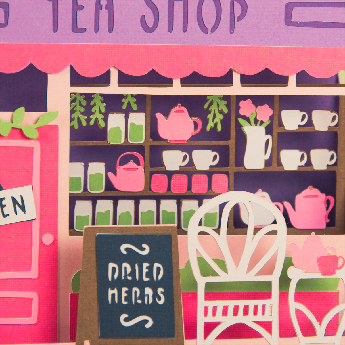 Tea Shop Card - 3D Get Well Soon Card SVG