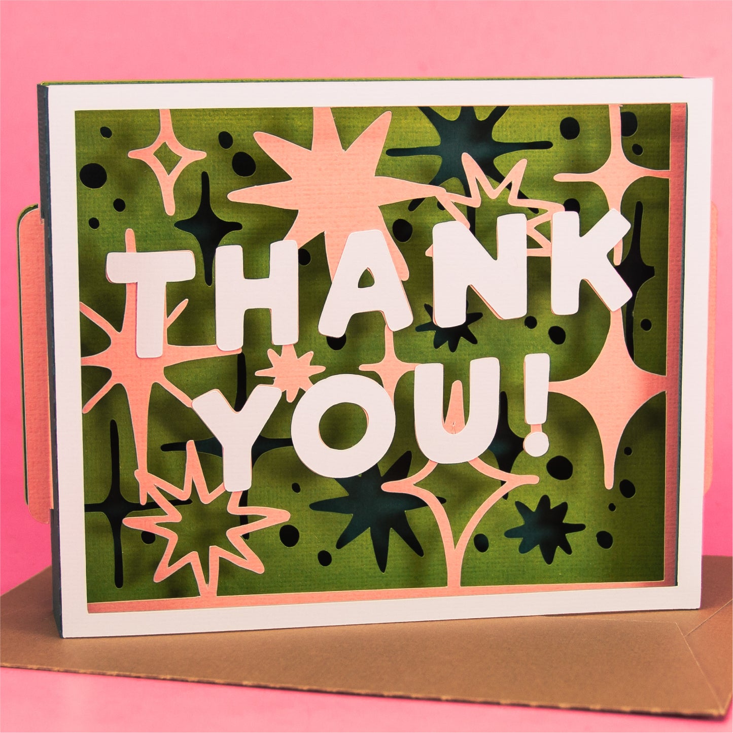 Thank You! Stars Card - 3D Thank You Card SVG
