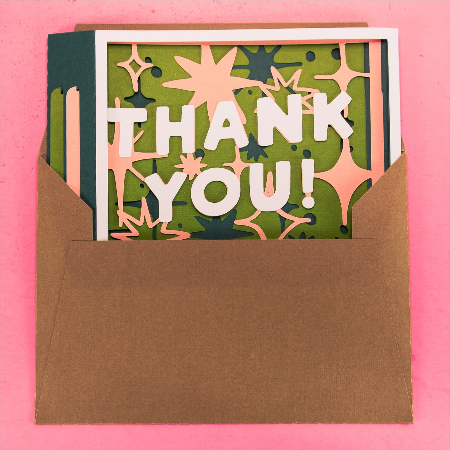 Thank You! Stars Card - 3D Thank You Card SVG