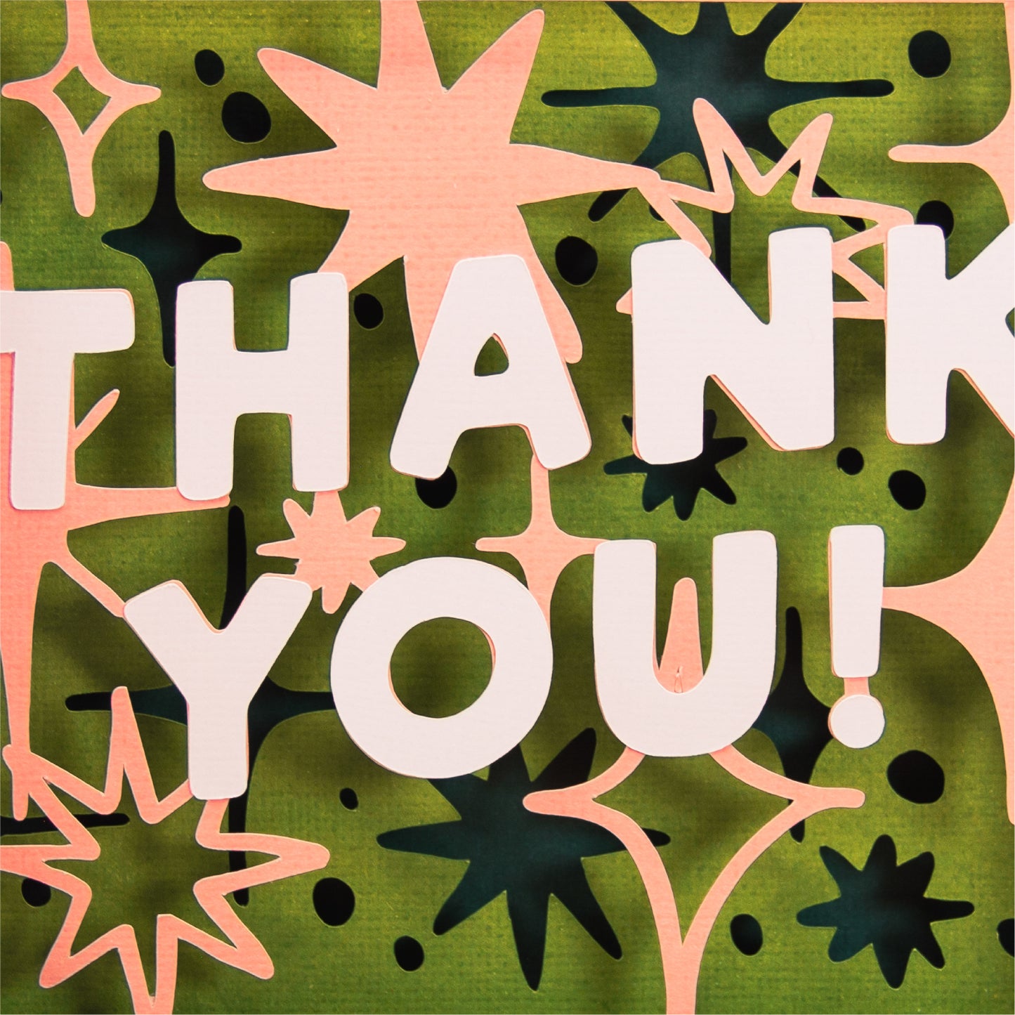 Thank You! Stars Card - 3D Thank You Card SVG