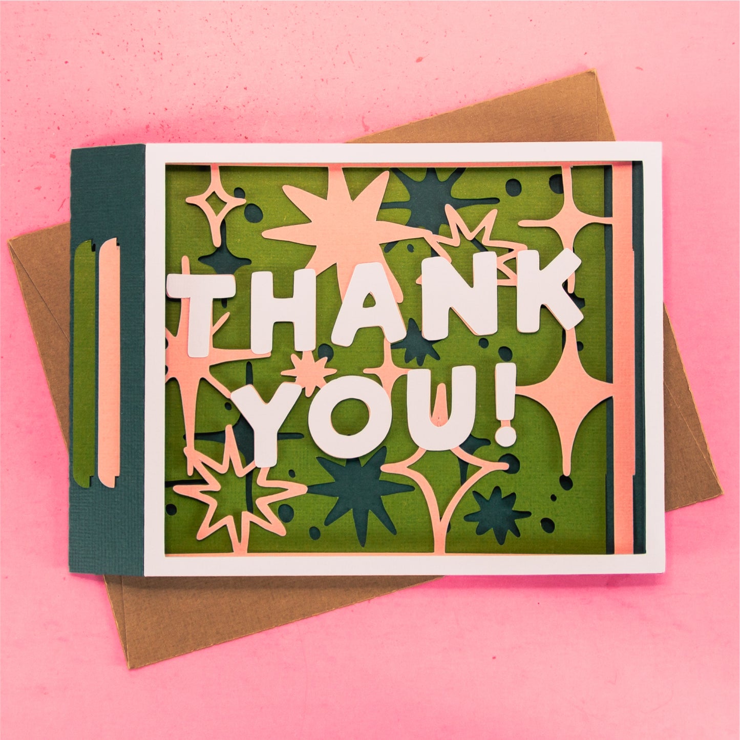Thank You! Stars Card - 3D Thank You Card SVG