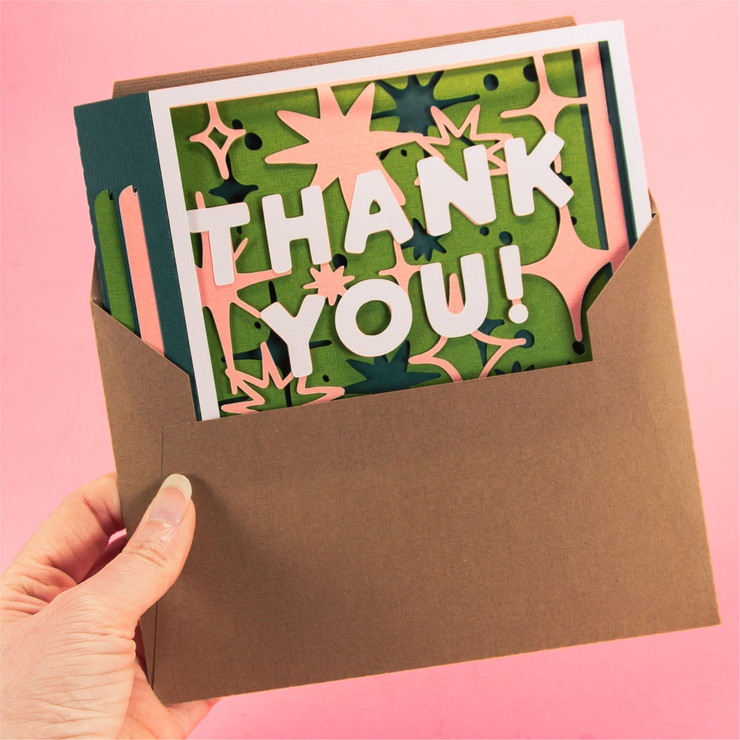 Thank You! Stars Card - 3D Thank You Card SVG