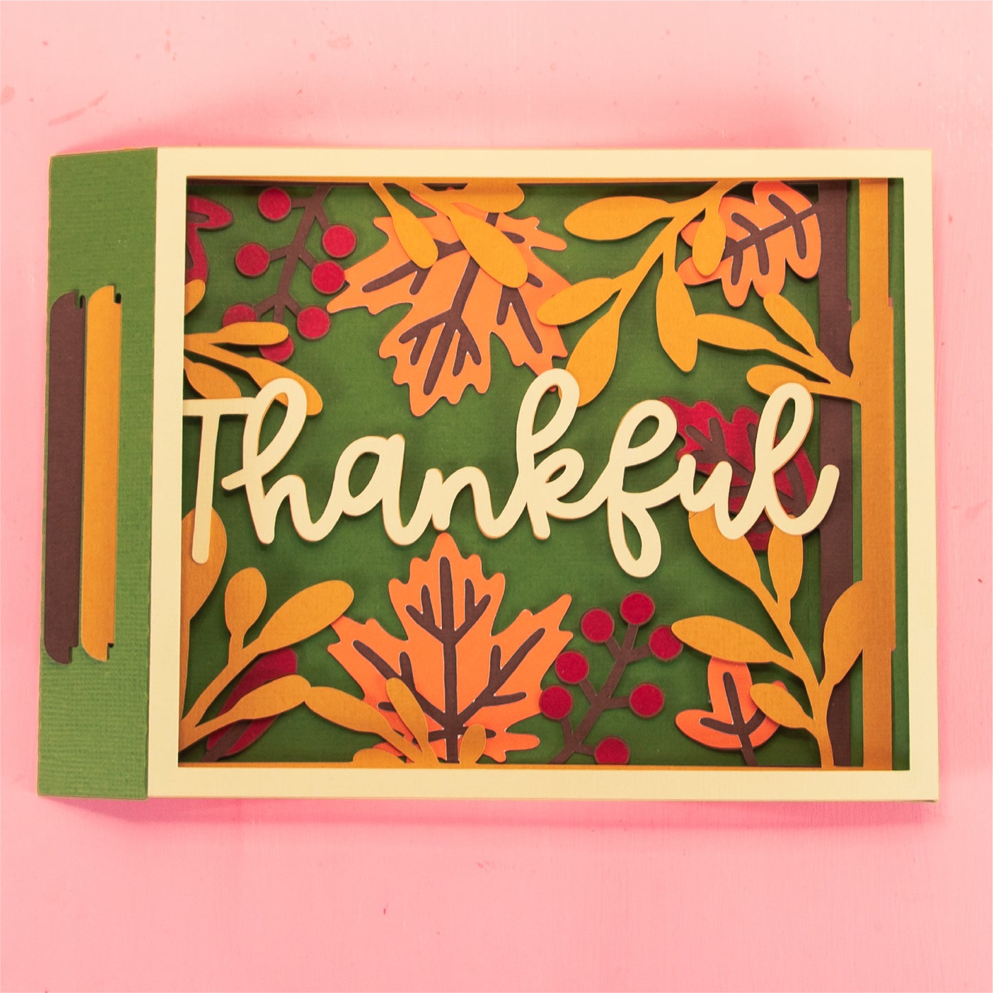 Thankful Layered Card - 3D Thanksgiving Card SVG