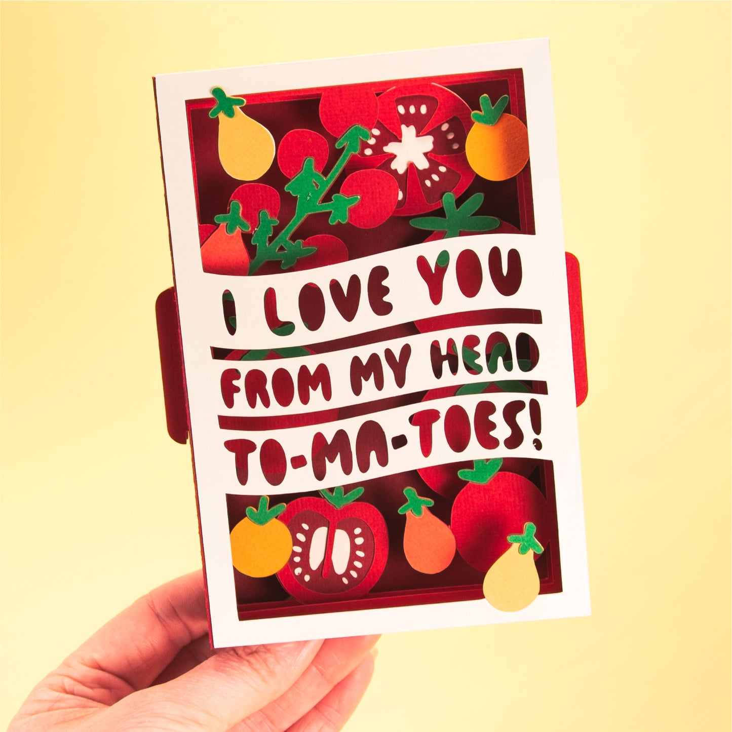 From My Head To-Ma-Toes Card - 3D Tomato Card SVG