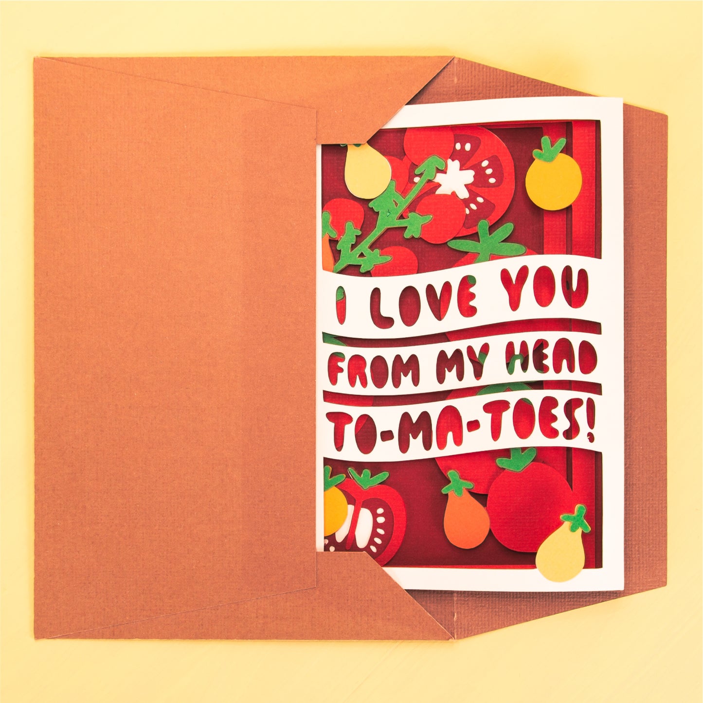 From My Head To-Ma-Toes Card - 3D Tomato Card SVG