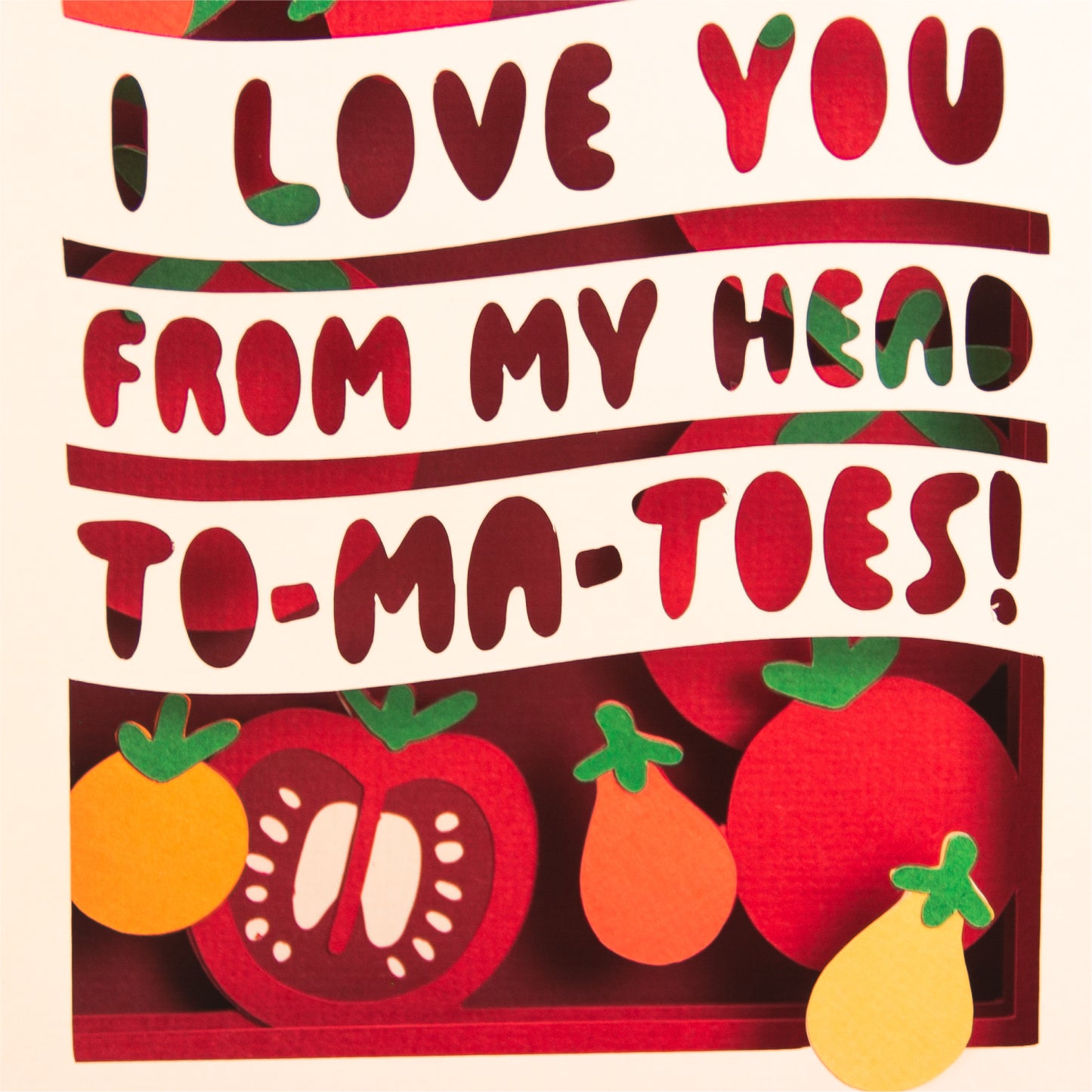From My Head To-Ma-Toes Card - 3D Tomato Card SVG