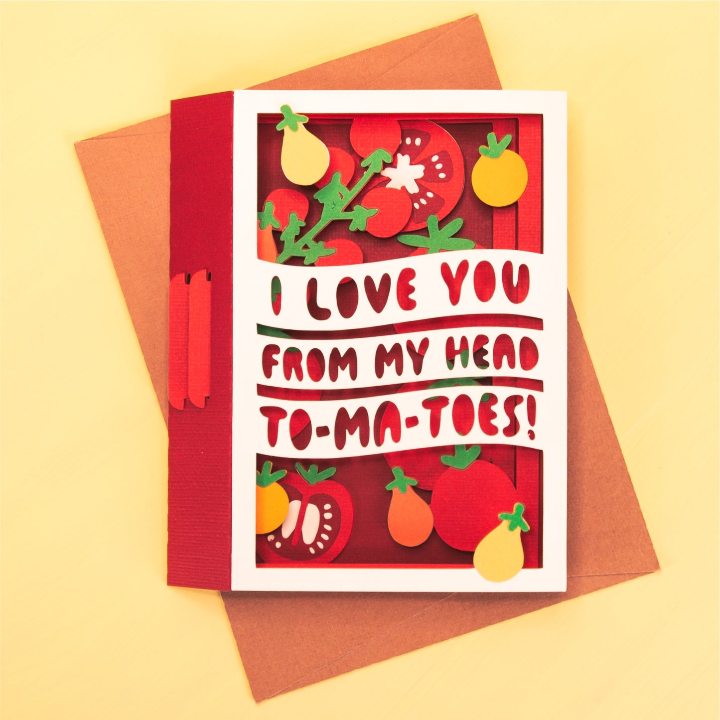 From My Head To-Ma-Toes Card - 3D Tomato Card SVG