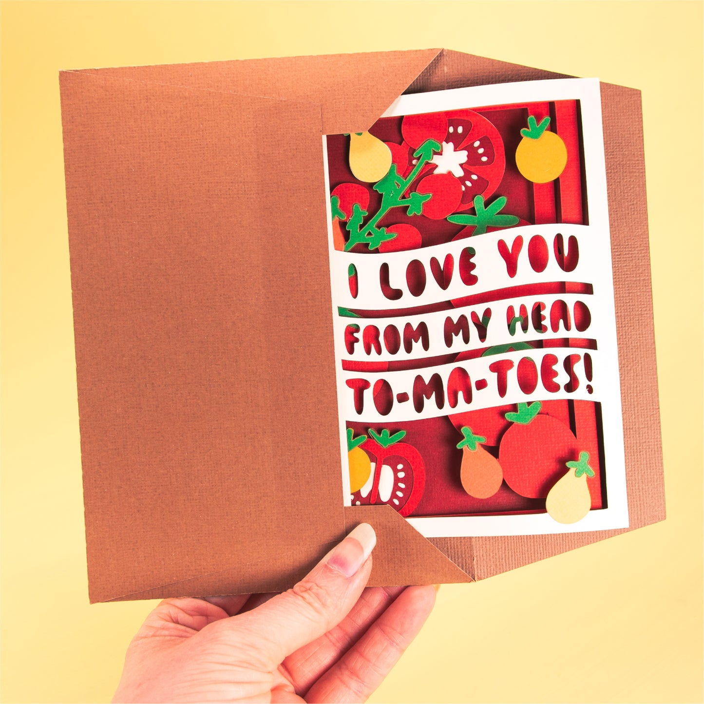 From My Head To-Ma-Toes Card - 3D Tomato Card SVG