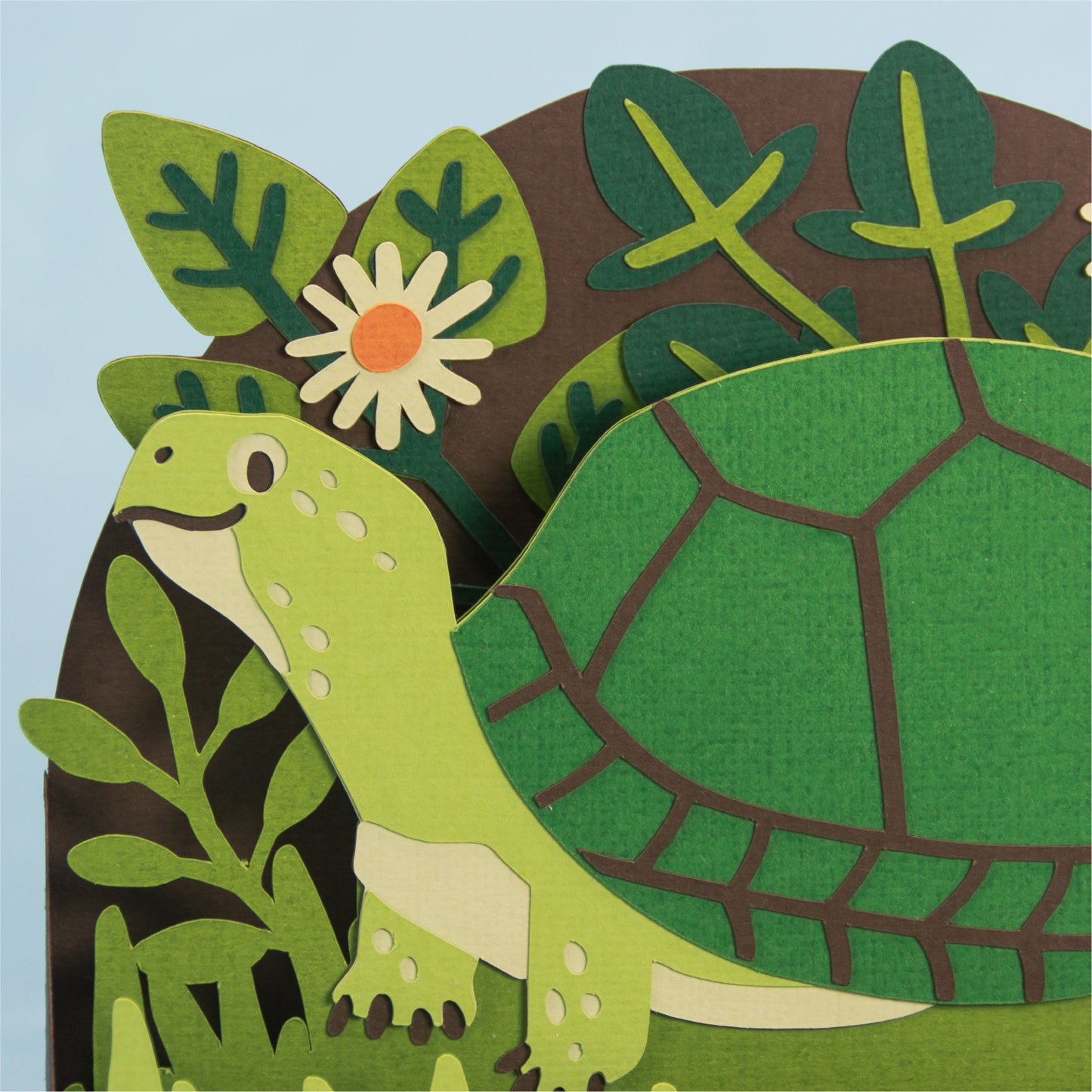 Funny Turtle Card - 3D Card SVG