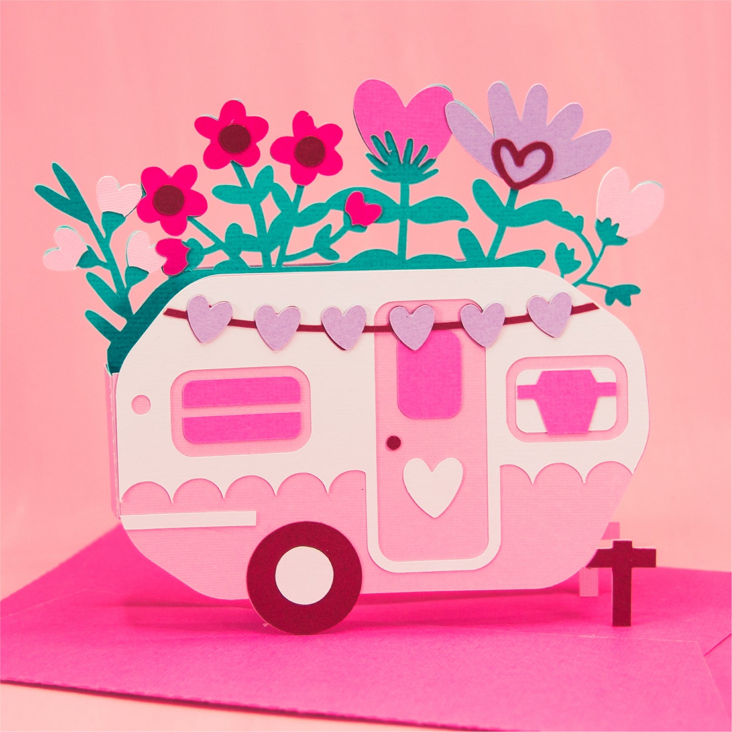 Valentine's Camper Card SVG - Valentine's Day SVG