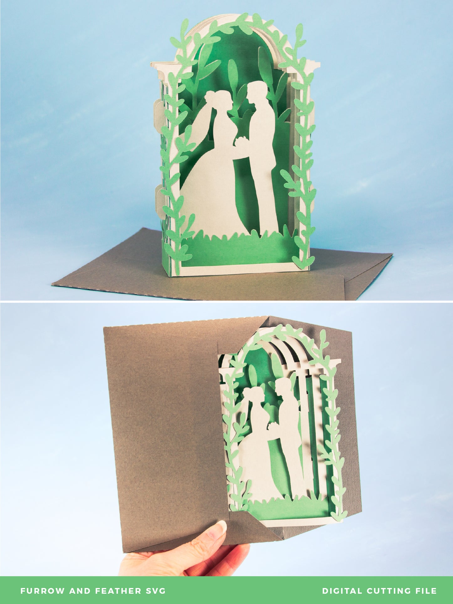 Arbor Wedding Card - 3D Card SVG