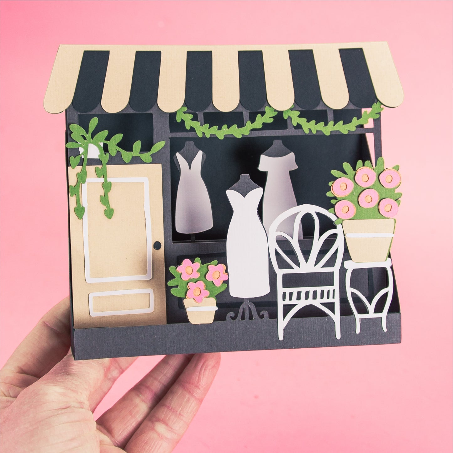 Wedding Dress Shop Card - 3D Card SVG