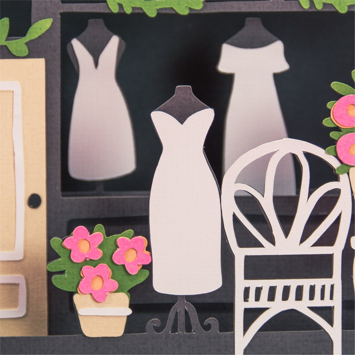 Wedding Dress Shop Card - 3D Card SVG