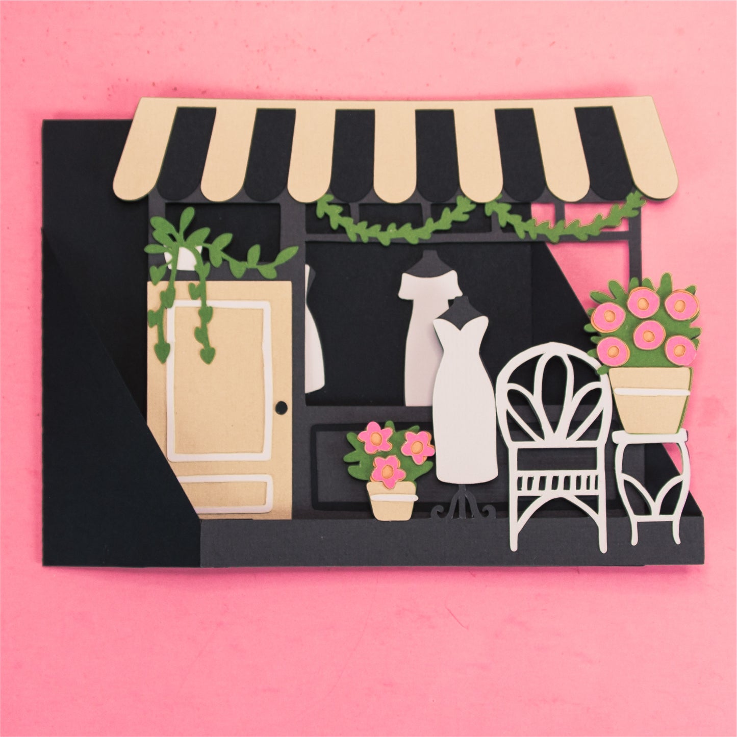 Wedding Dress Shop Card - 3D Card SVG