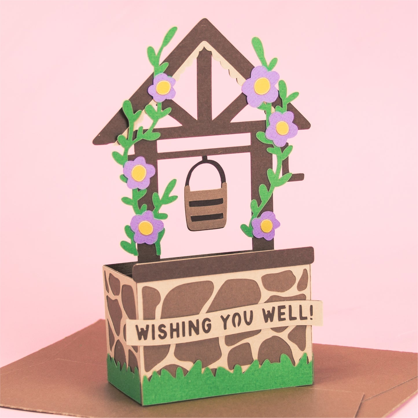 Wishing Well Card - 3D Card SVG