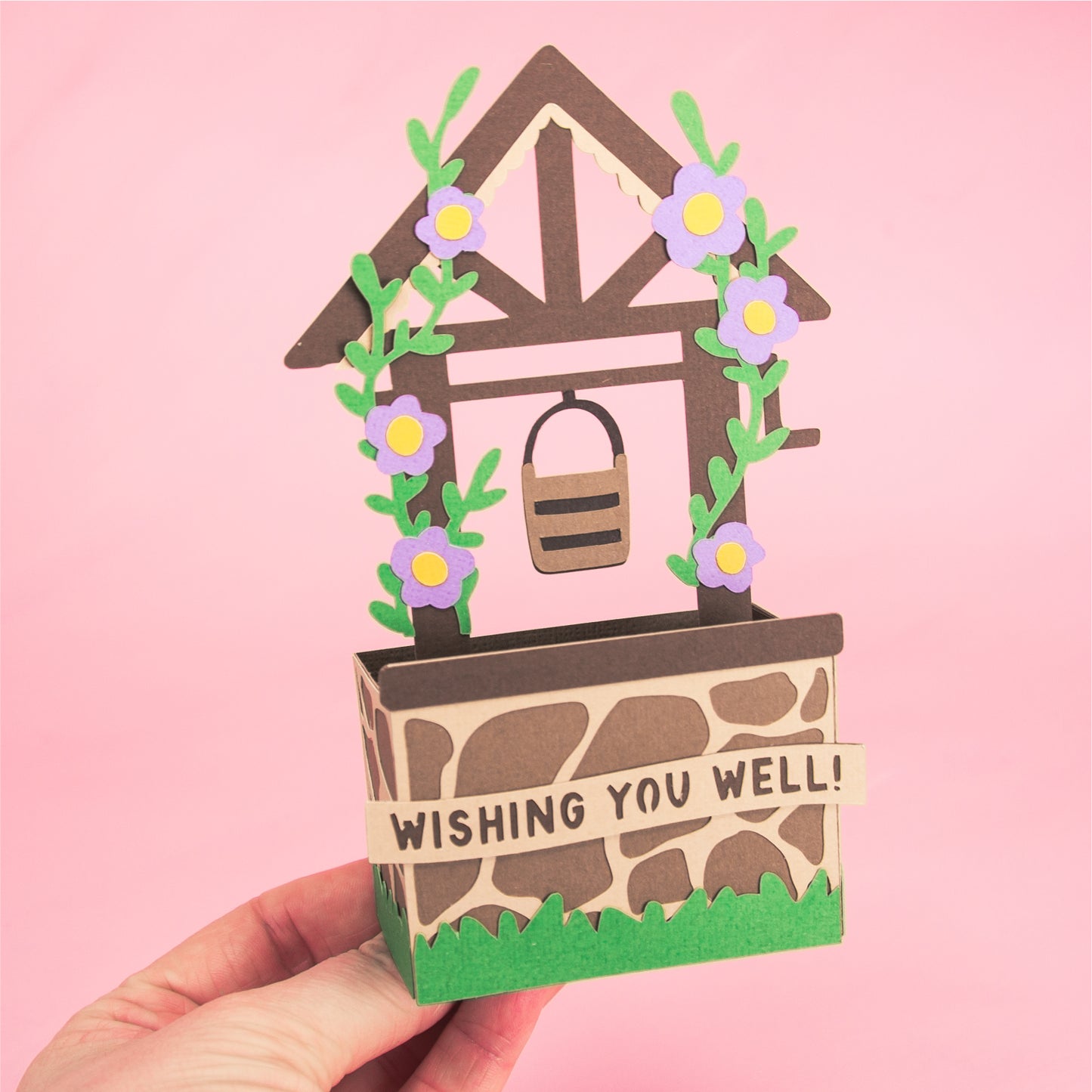 Wishing Well Card - 3D Card SVG