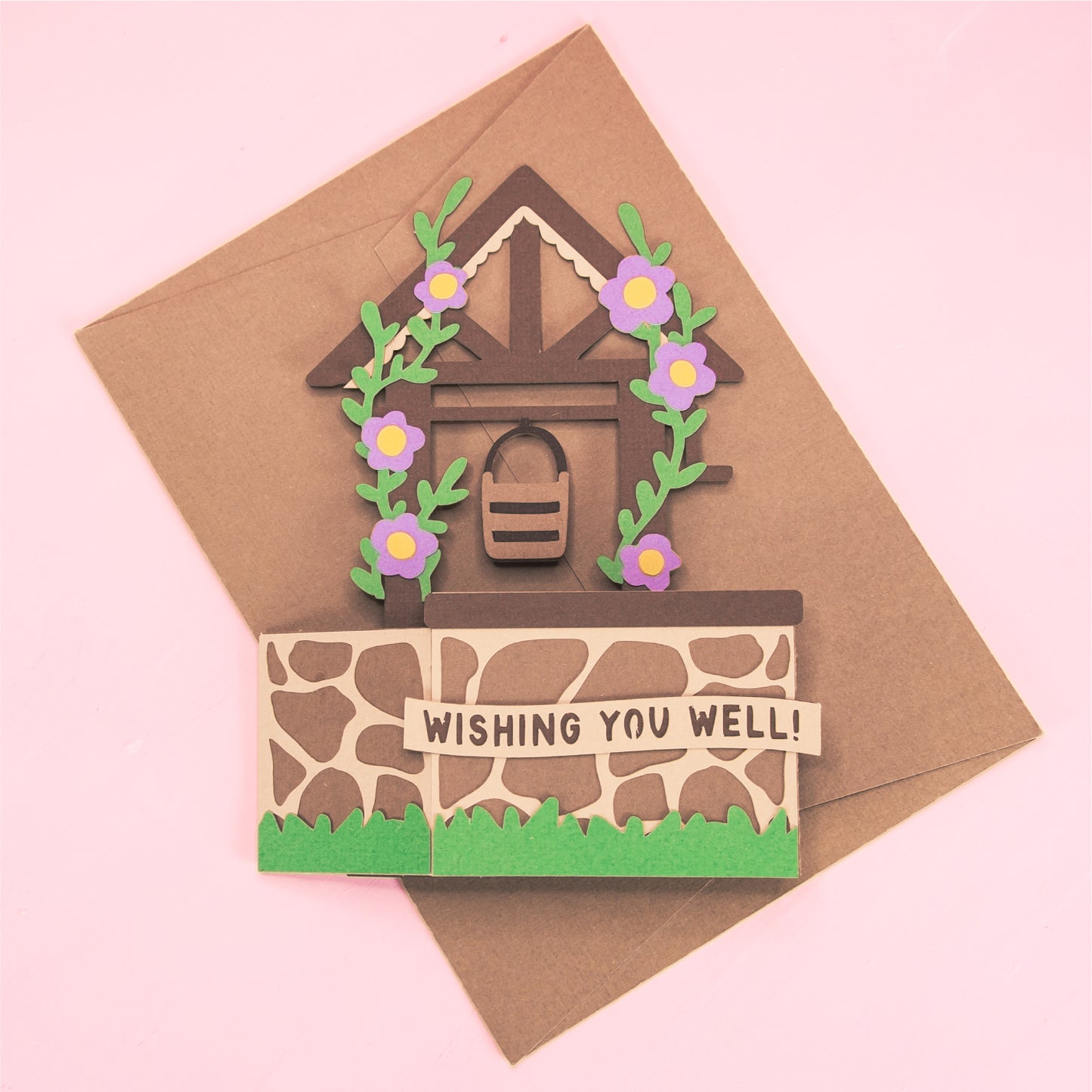 Wishing Well Card - 3D Card SVG